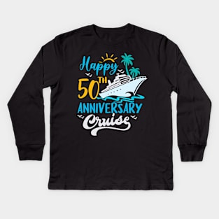 50th Wedding Anniversary - Happy 50th Anniversary Cruise Kids Long Sleeve T-Shirt